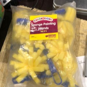 Colorations sponge painting wands set of 6